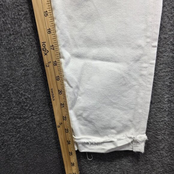 Joes Jeans Womens 32 White The Markie Mid Rise Skinny Crop Raw Hem Jeans - Picture 7 of 9